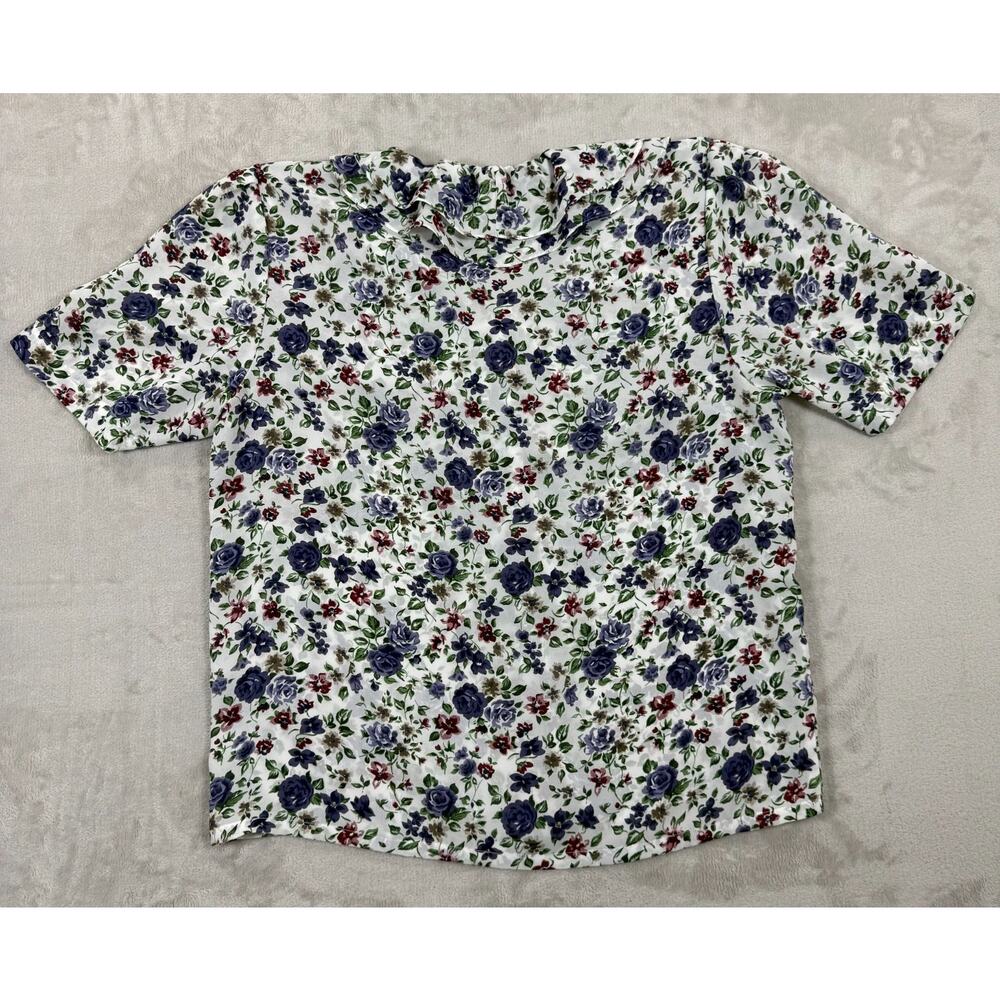 Vintage Westbound Floral Ruffle Blouse Cottagecore Secretary Top‎ Women's 12 - Picture 3 of 9